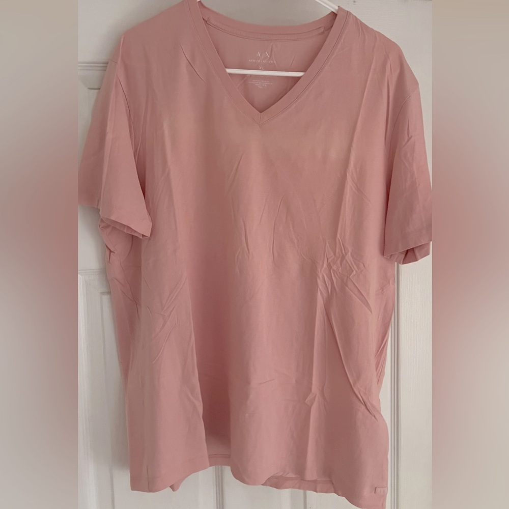 A/X Men’s Pink V-Neck T-Shirt